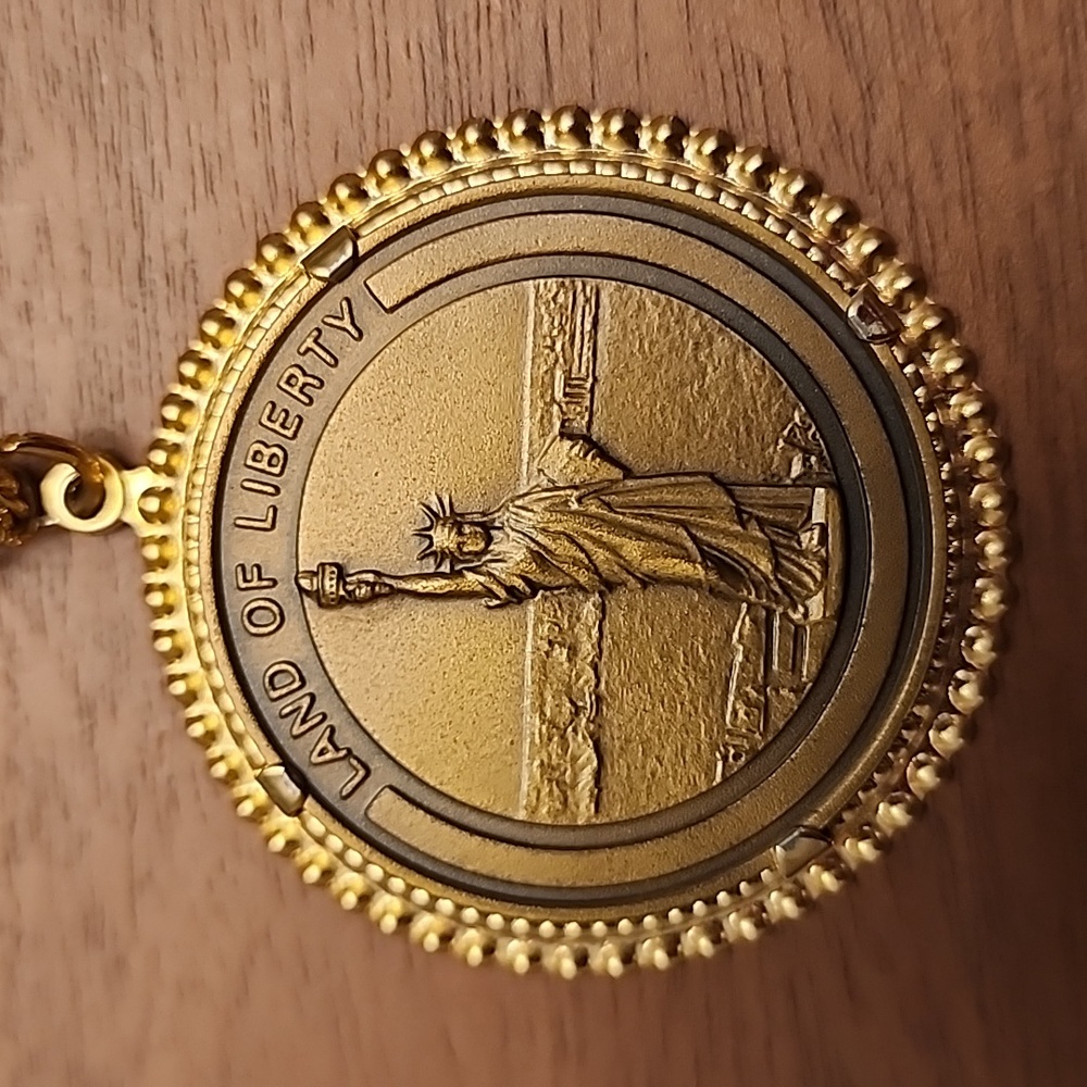 Land of Liberty medallion with chain